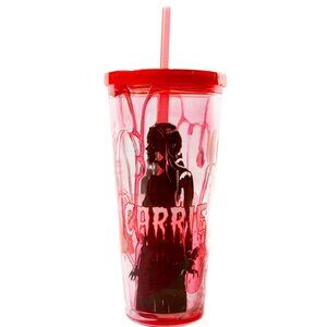 CARRIE Classic Movie Horror Collection Halloween Tumbler With Lid And Straw NEW